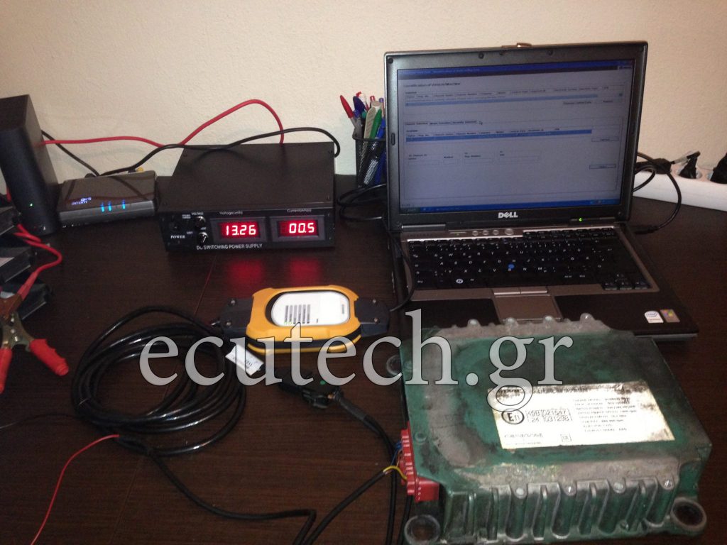 Ποιότητα Ecutech Δοκιμή διαγνωστικού Volvo στον πάγκο