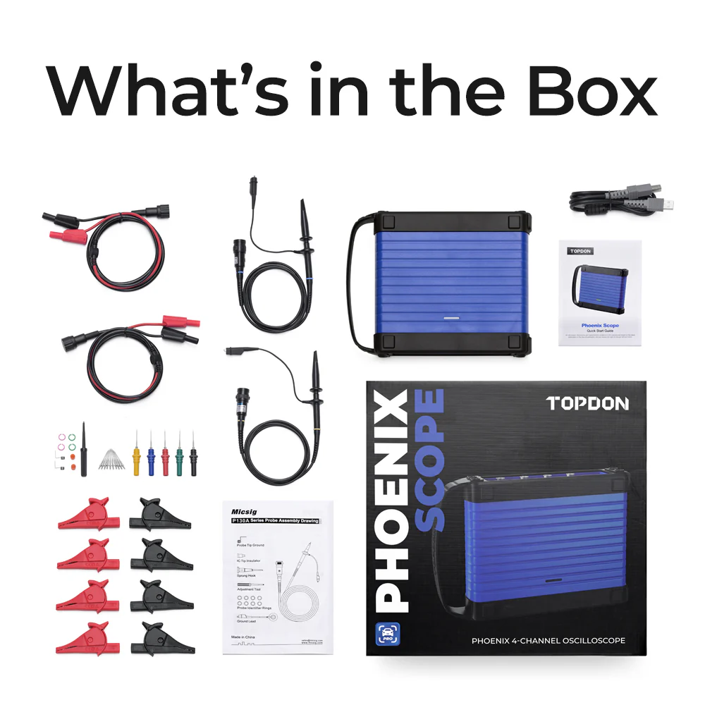 Παλμογράφος οχημάτων TopDon Phoenix Scope 4 καναλιών - Image 5